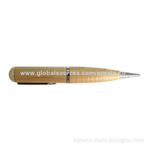 Wooden Pen Drive, Customized Logos Welcomed, 1 to 32GB Capacity, Supports Microsoft's Windows OS